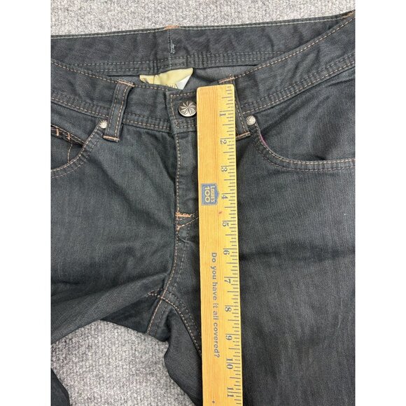 Athleta Slim Straight Jeans Women's 4 Dark Blue Drawstring Mid Rise - Picture 4 of 9